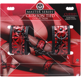 Master Series Crimson Tied Embossed Bondage Ankle Cuffs Cuffs And Restraints